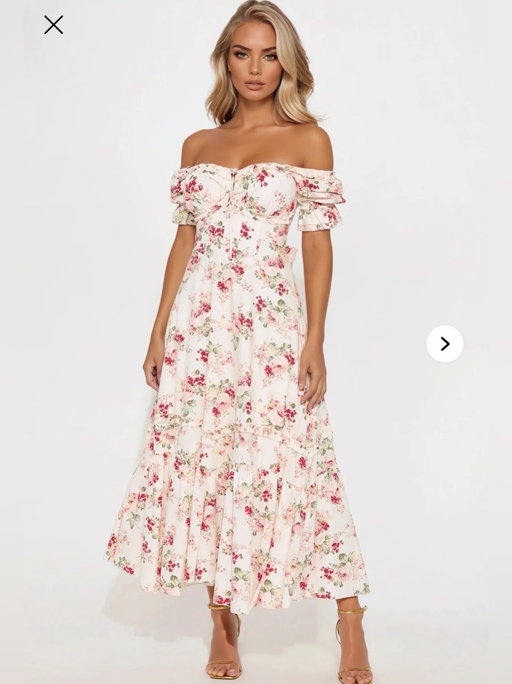 Off Shoulder Floral Dress